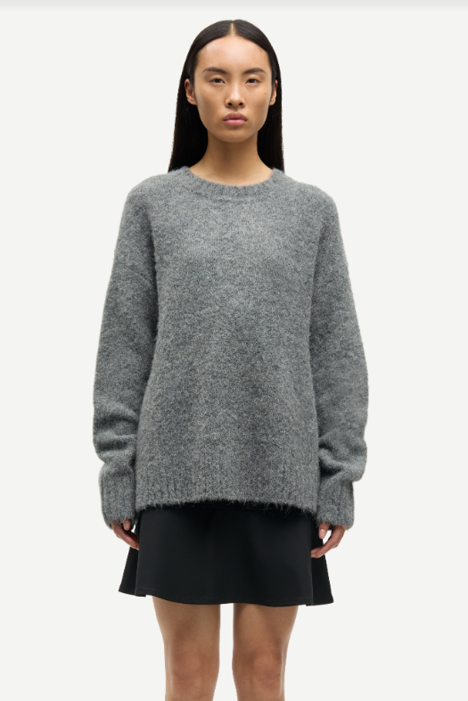Samsoe Samsoe Sajeanne sweater Iron gate