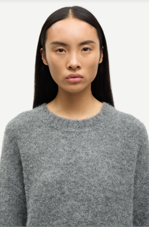 Samsoe Samsoe Sajeanne sweater Iron gate