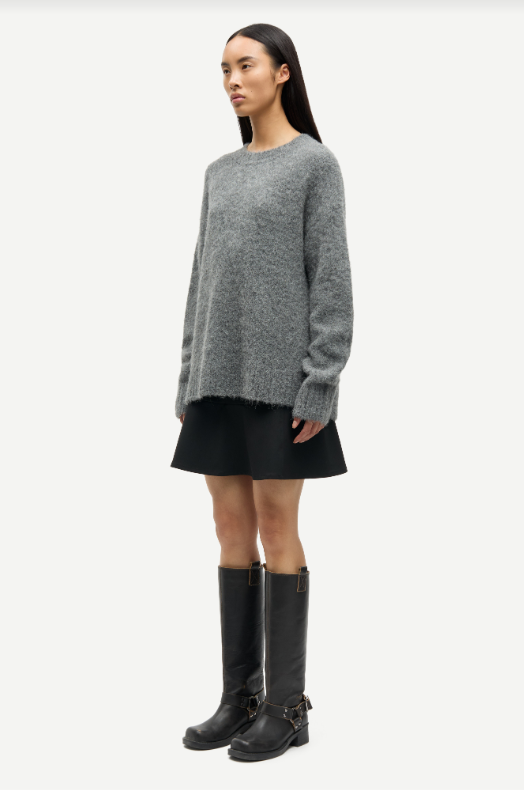 Samsoe Samsoe Sajeanne sweater Iron gate