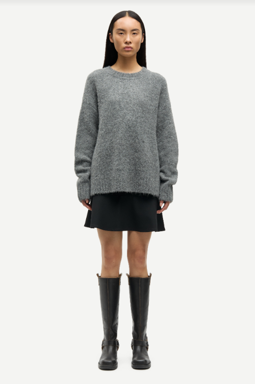 Samsoe Samsoe Sajeanne sweater Iron gate