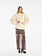 ROTATE Knit cable crewneck Egret