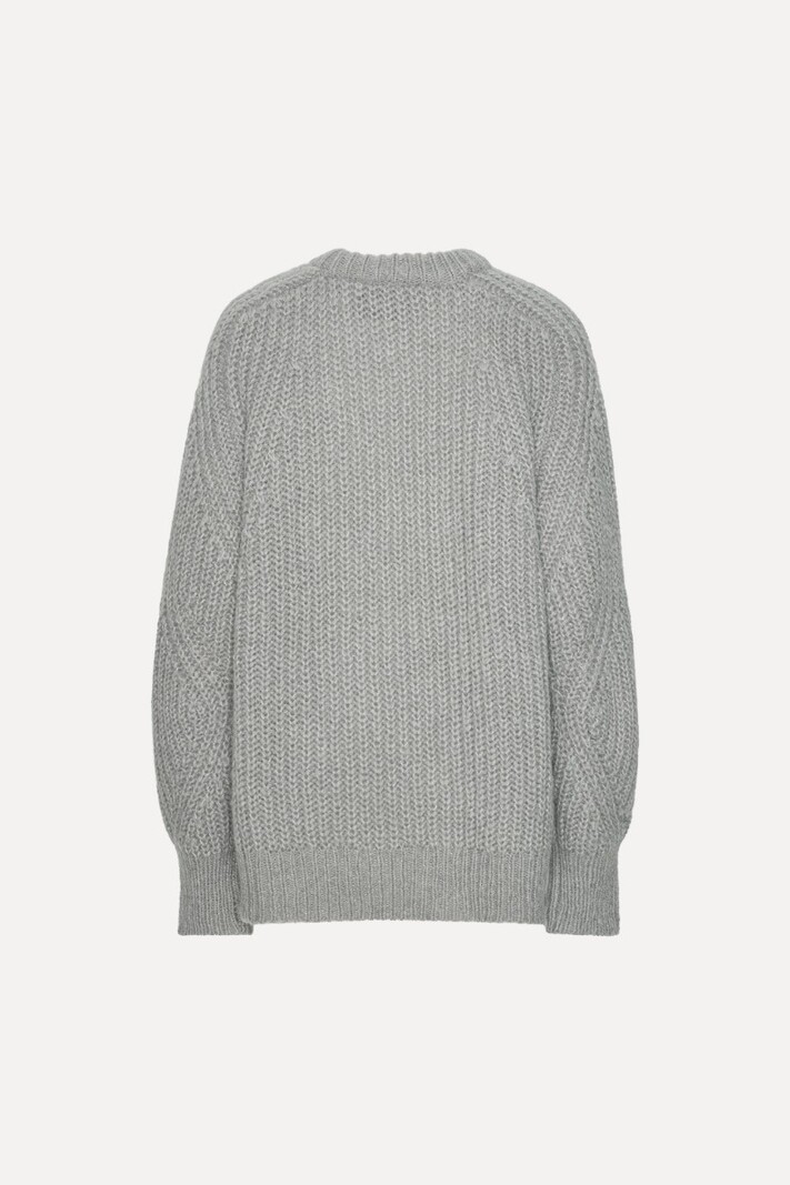 ROTATE Knitted logo sweater Alloy light gray
