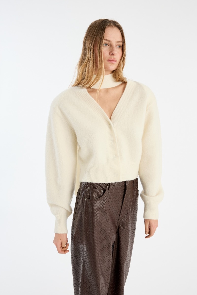 ROTATE Wide leg 5 pocket pants Chicory coffee