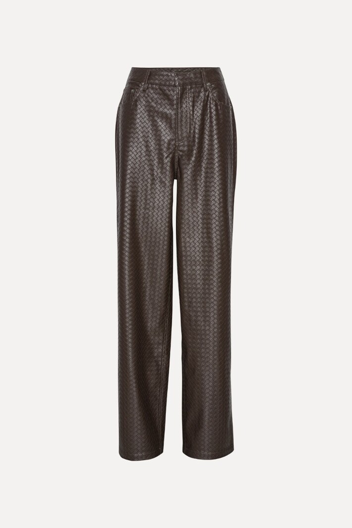 ROTATE Wide leg 5 pocket pants Chicory coffee