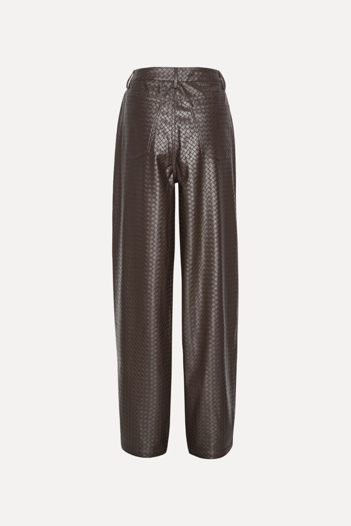 ROTATE Wide leg 5 pocket pants Chicory coffee