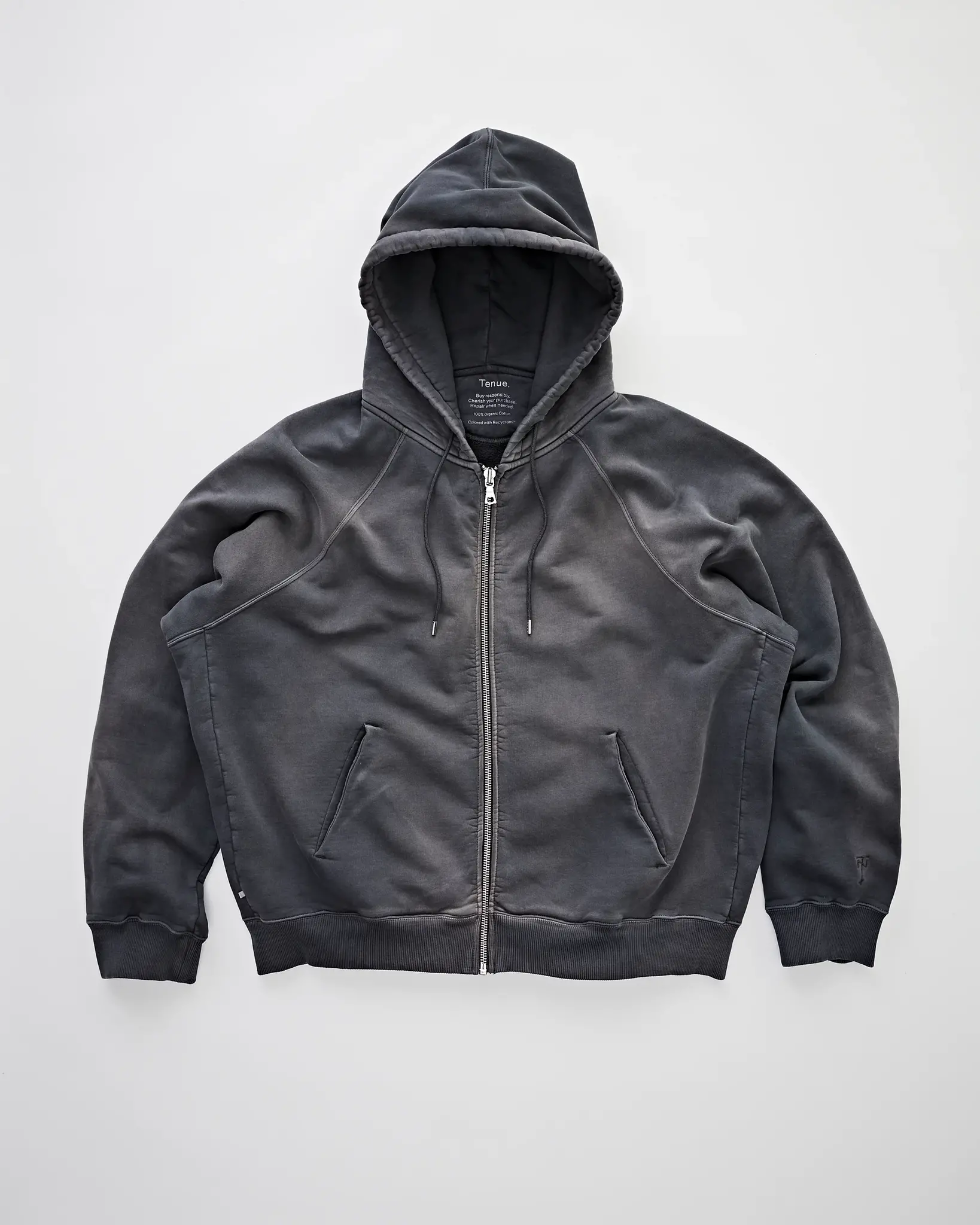 Tenue Chris zip hoodie Faded black