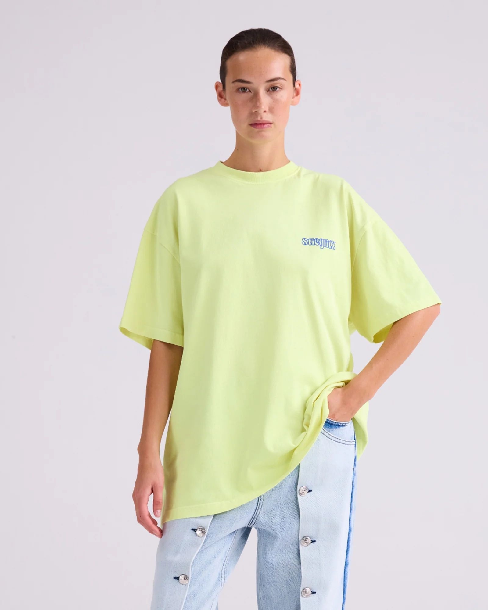 Stieglitz World of stieg oversized t-shirt  Yellow