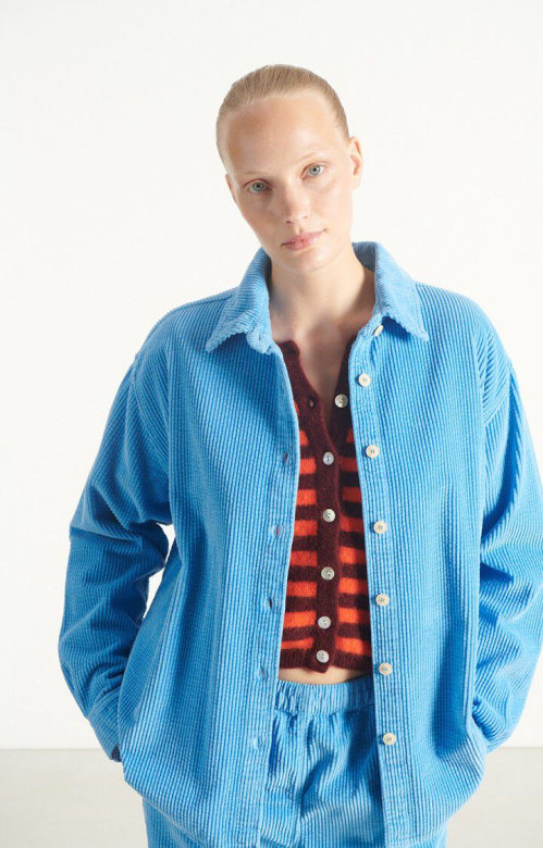 American Vintage PADO06AH shirt Celeste vintage