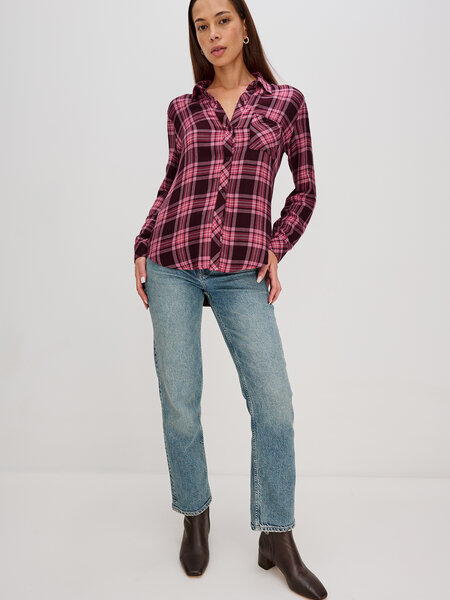 Rails Hunter shirt Mauve mulberry ivory