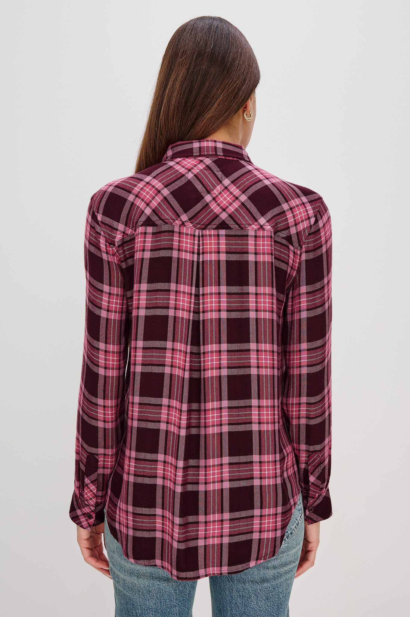 Rails Hunter shirt Mauve mulberry ivory