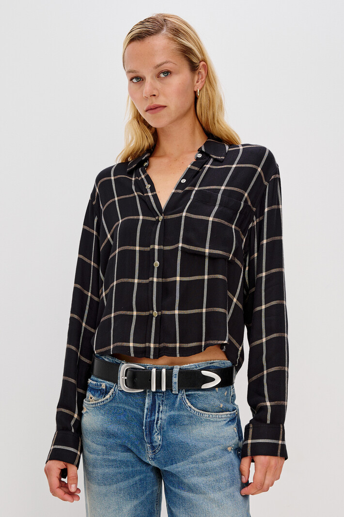 Rails Malin shirt Onyx sand brich