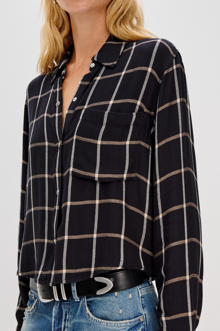 Rails Malin shirt Onyx sand brich