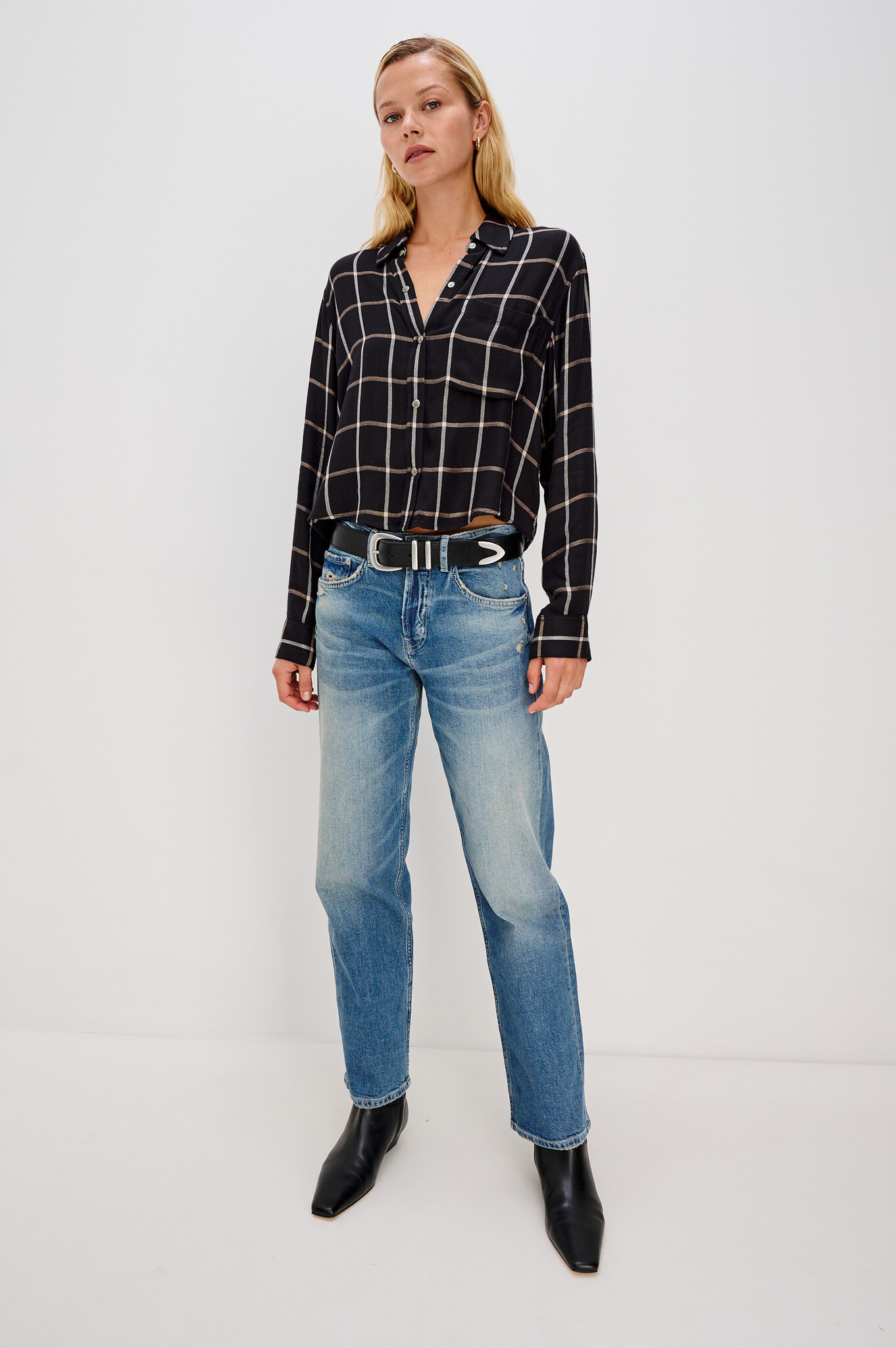 Rails Malin shirt Onyx sand brich