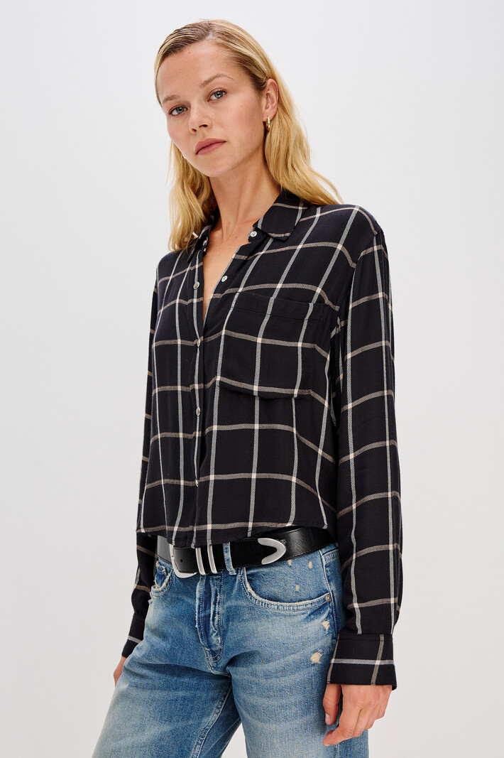 Rails Malin shirt Onyx sand brich