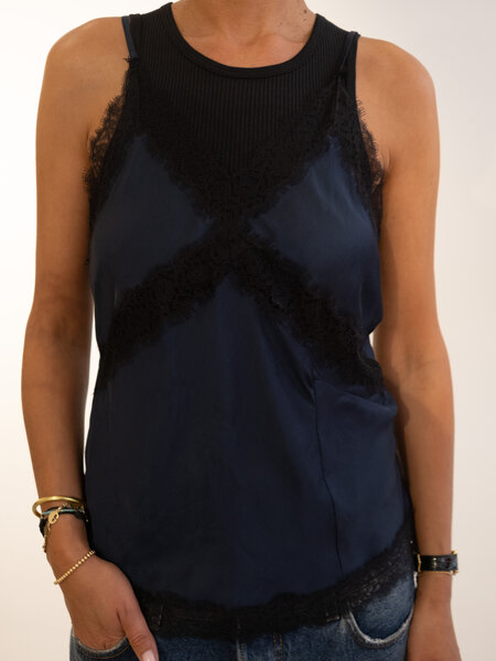 BLUE MORÉ Tijmen slip top Dark navy