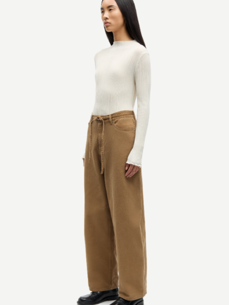 Samsoe Samsoe Saharper trousers belt Washed otter