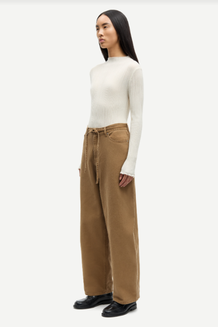 Samsoe Samsoe Saharper trousers belt Washed otter