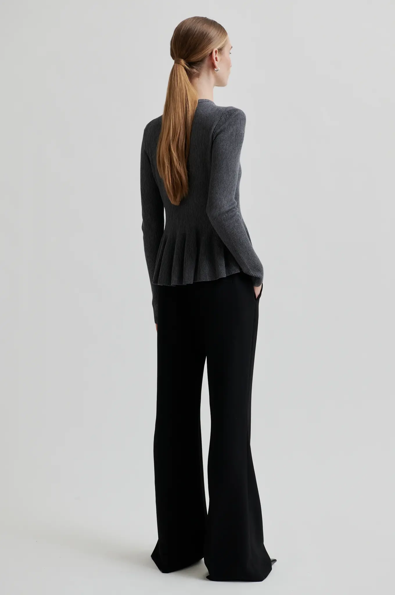 Second Female Tova knit cardigan Grey melange