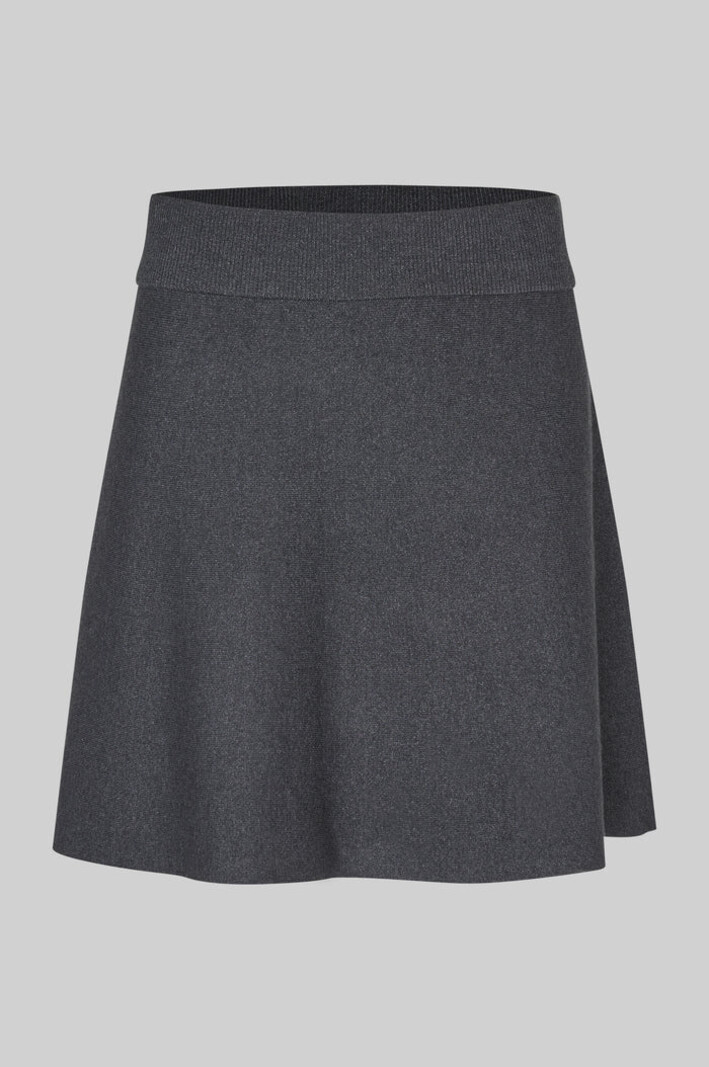 Second Female Siv knit short skirt Dark grey melange
