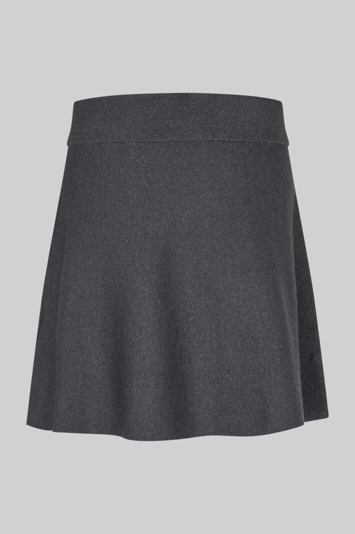 Second Female Siv knit short skirt Dark grey melange