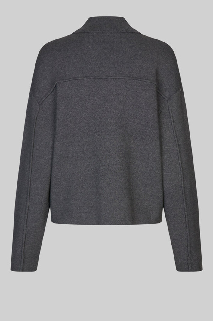 Second Female Siv knit cardigan Dark grey melange