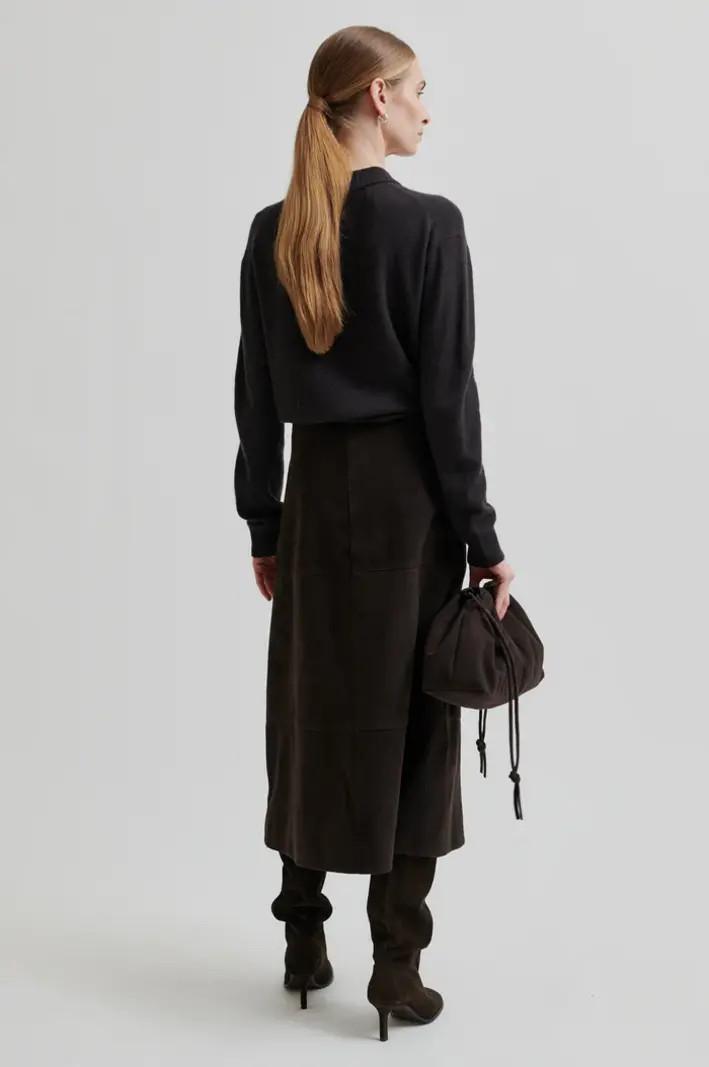 Second Female Vilena knit LS Chocolate brown
