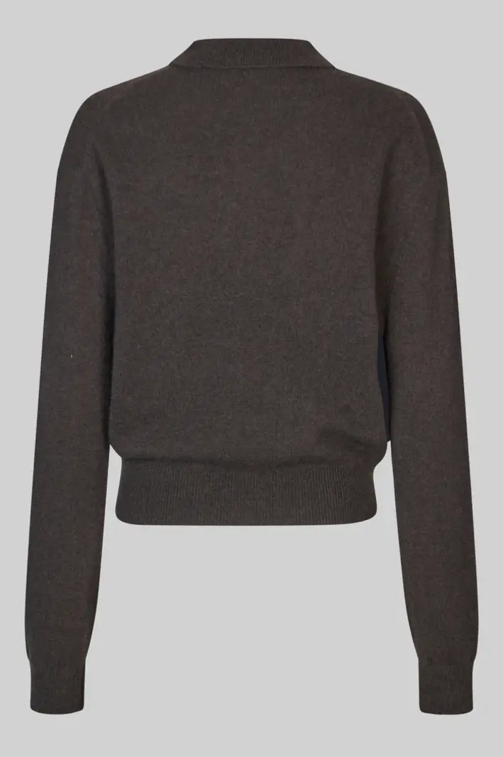 Second Female Vilena knit LS Chocolate brown