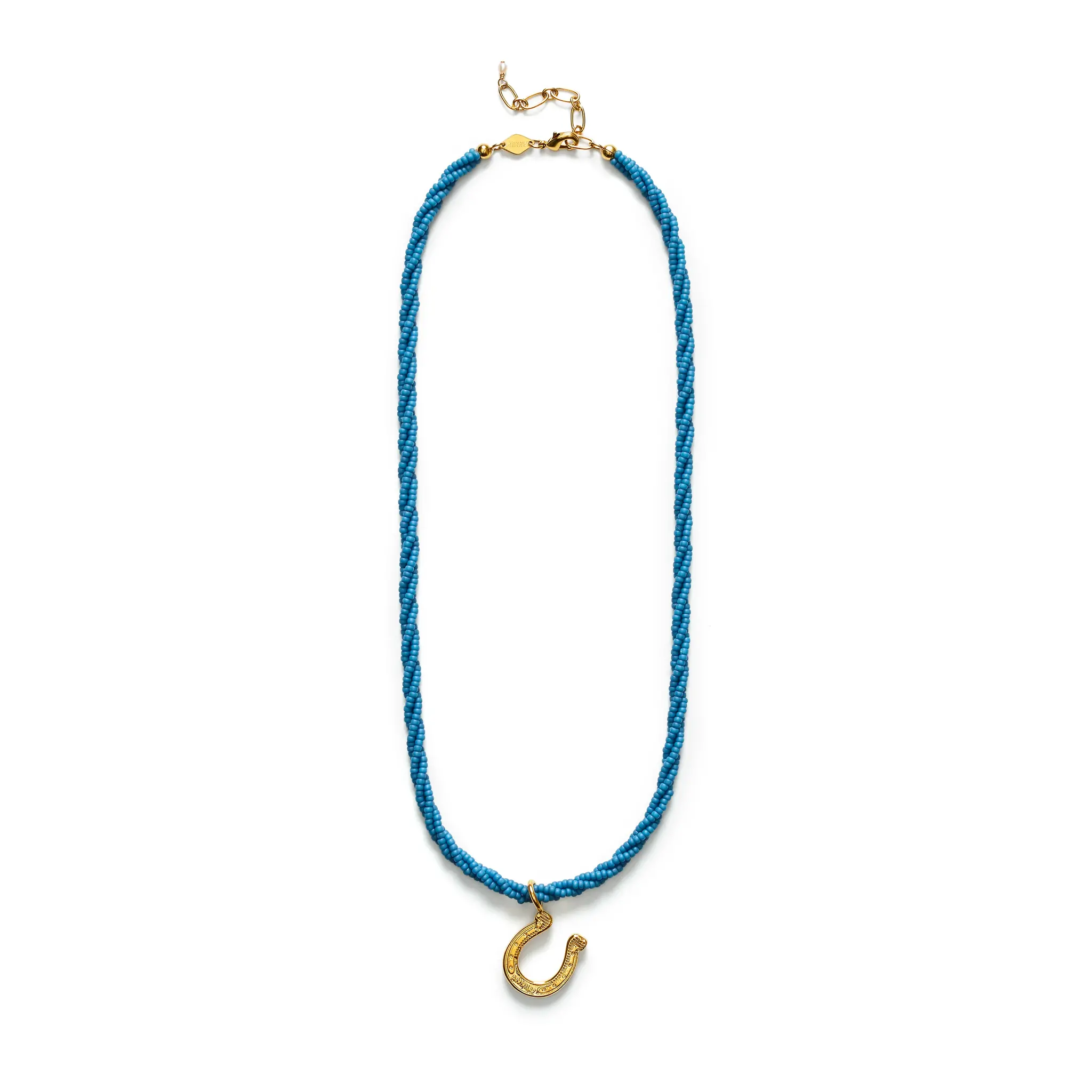 Anni Lu Lady luck necklace faded denim