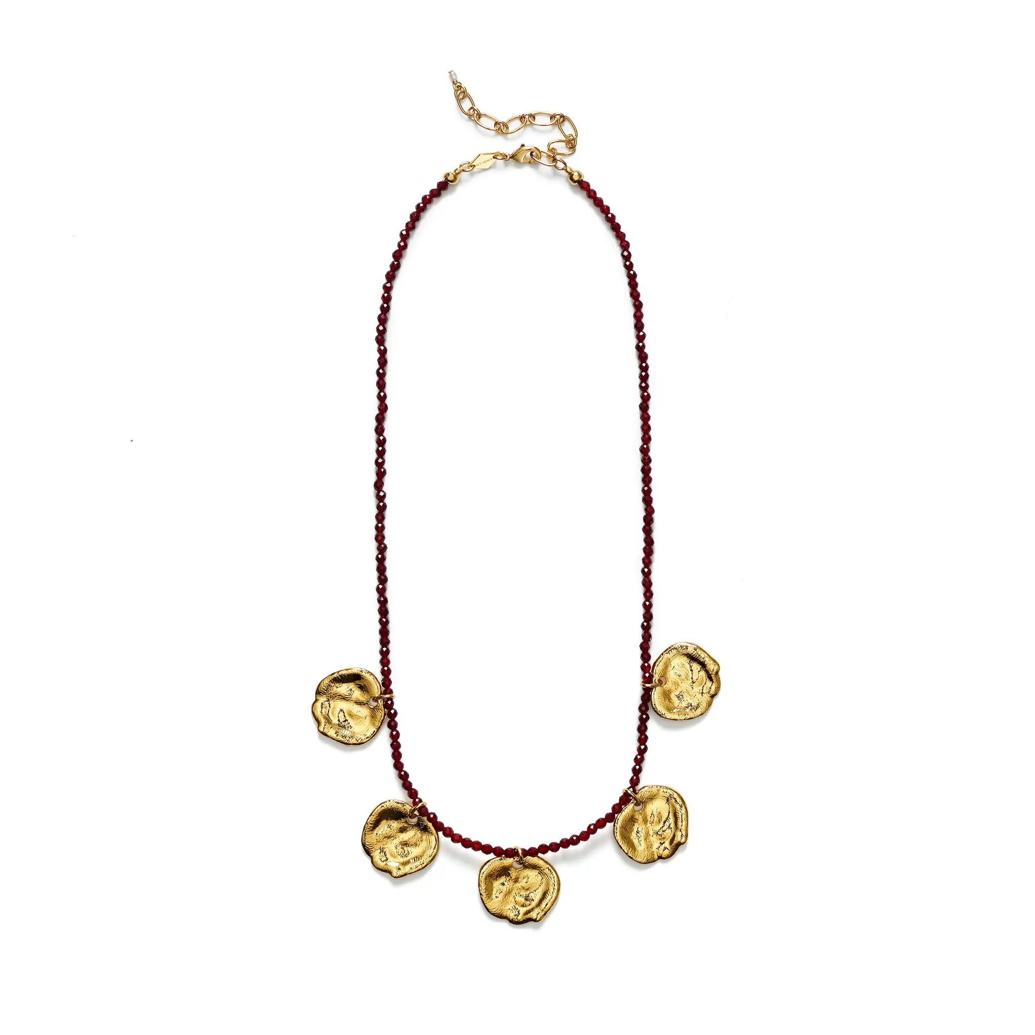 Anni Lu Dream catcher necklace Deep burgandy
