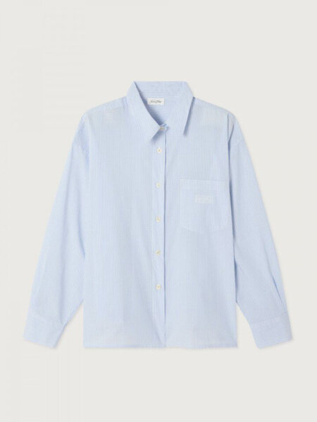 American Vintage ELU06AH shirt Ray bleu