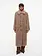 Studio AR Scarlet faux mink zigzag jas Camel