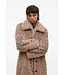 Studio AR Scarlet faux mink zigzag jas Camel