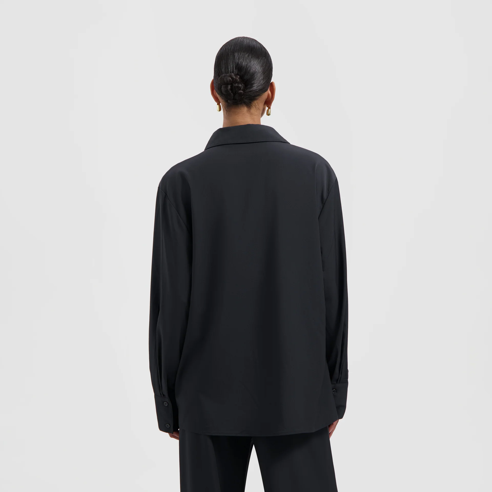 OLAF Drapy asymetric shirt Charcoal