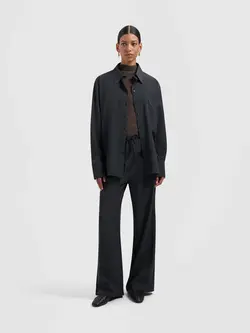 OLAF Drapy asymetric shirt Charcoal
