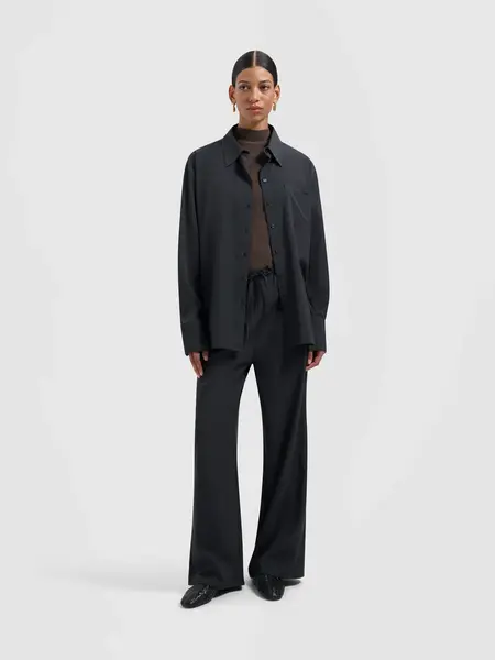 OLAF Drapy asymetric shirt Charcoal