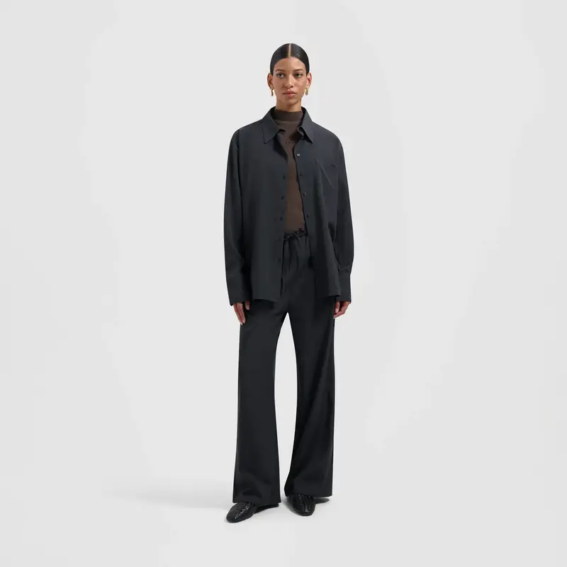 OLAF Drapy asymetric shirt Charcoal