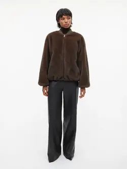 Studio AR Etta faux mink jas Choco