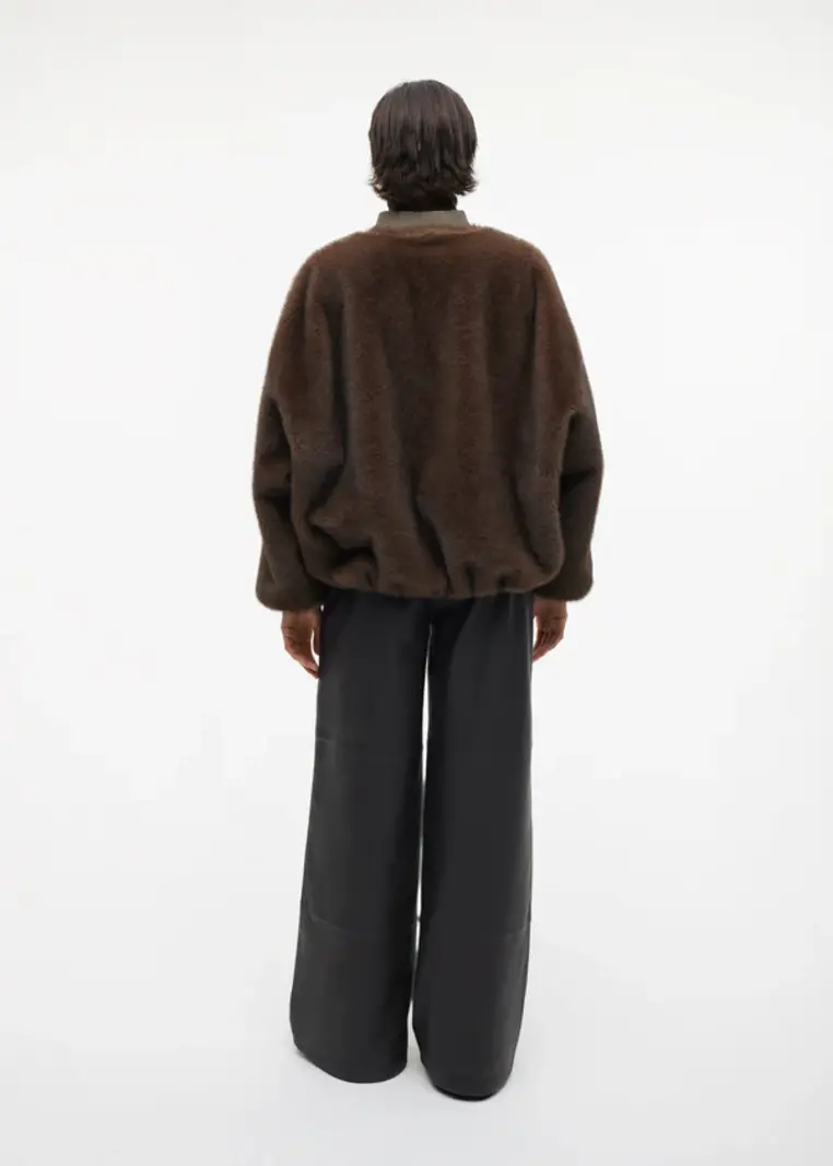 Studio AR Etta faux mink jas Choco