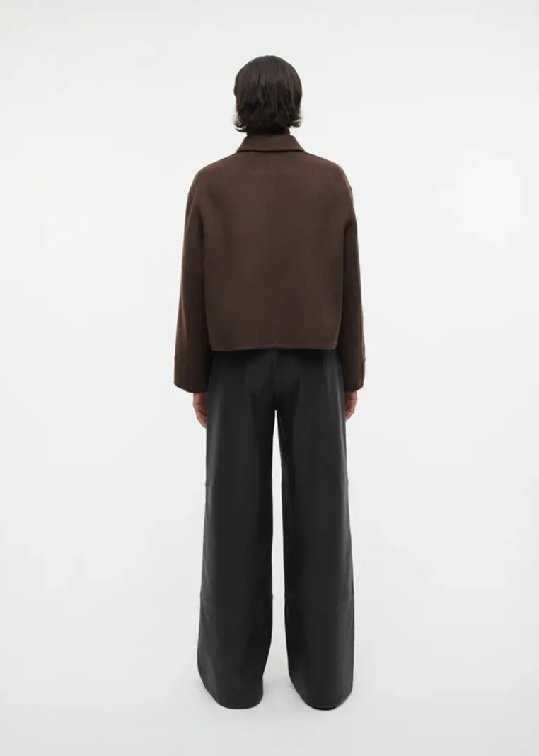 Studio AR Nicolina wool blend jas Choco melange