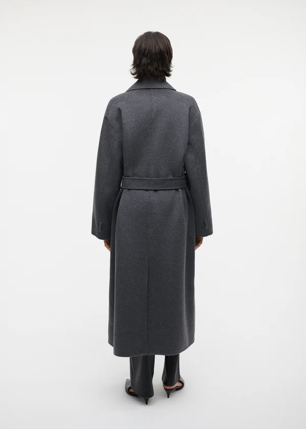 Studio AR Mae wool blend jas D.grey melange