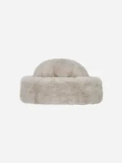 Studio AR Enola faux mink bucket hat Clay