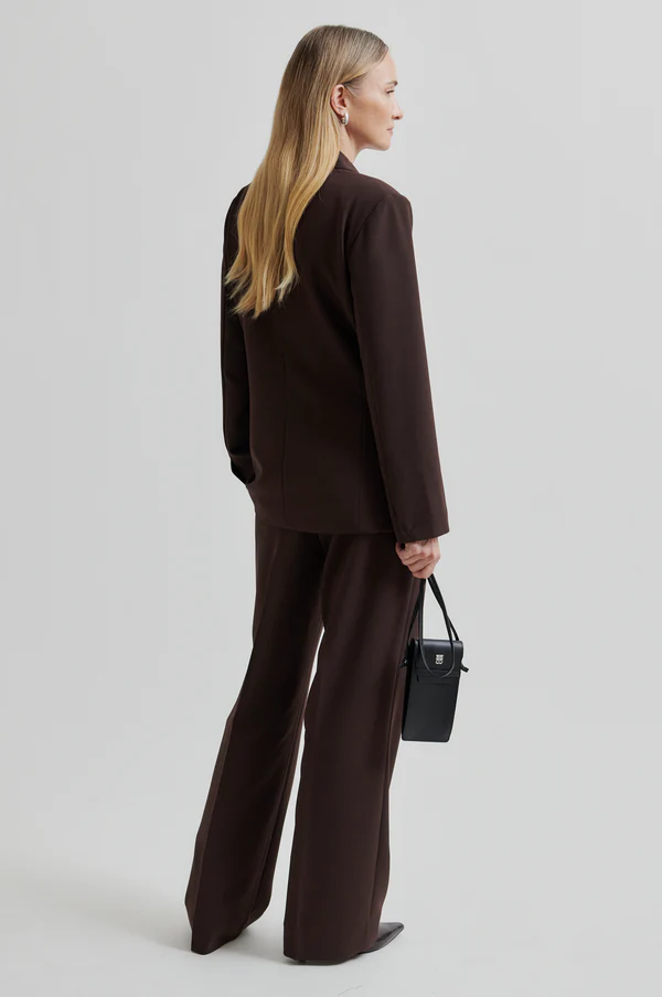 Second Female Fique fitted blazer Chocolate plum