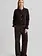 Second Female Fique classic trousers Chocolate plum