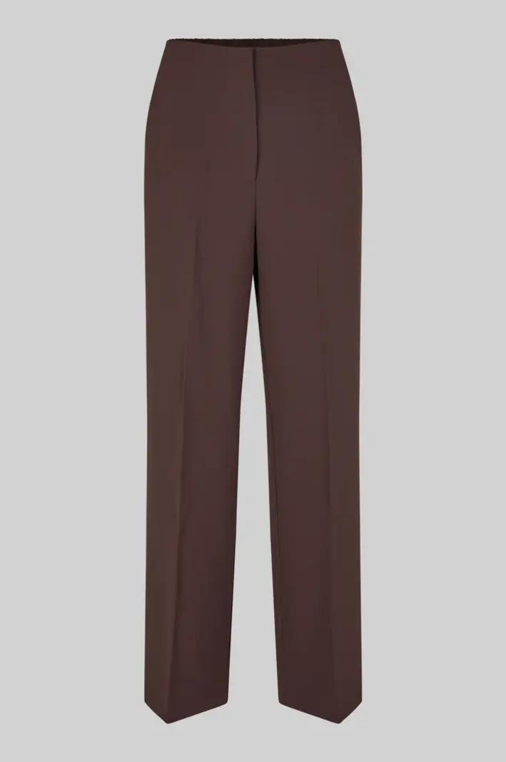 Second Female Fique classic trousers Chocolate plum