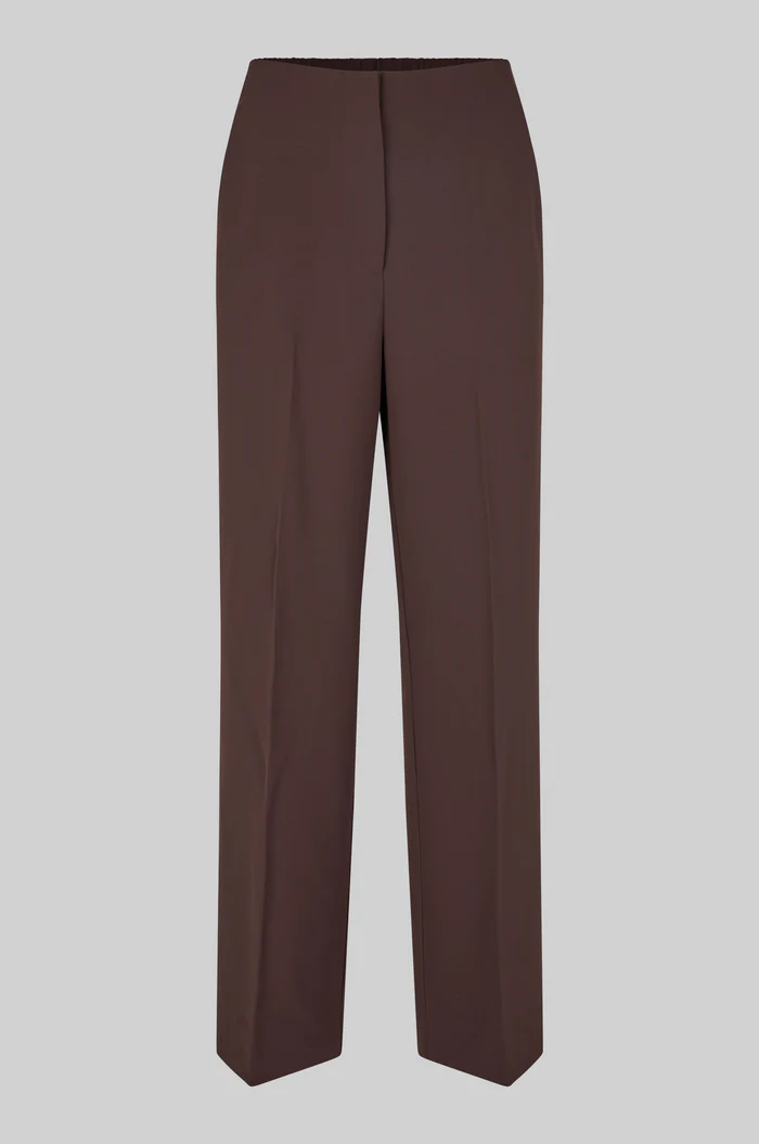 Second Female Fique classic trousers Chocolate plum