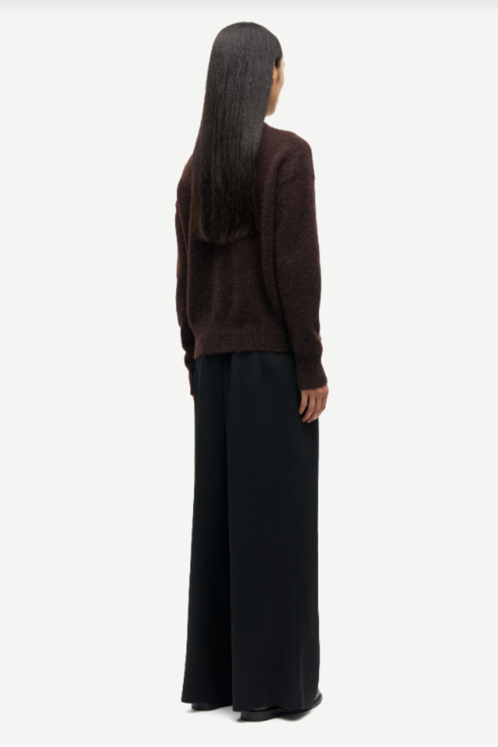 Samsoe Samsoe Anour o-n crew neck Black coffee