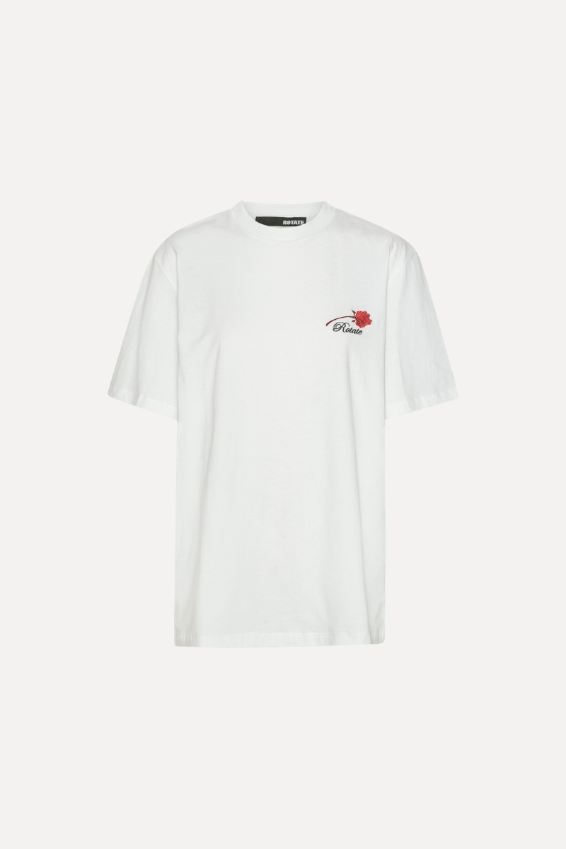 ROTATE Oversized t-shirt Bright white rose