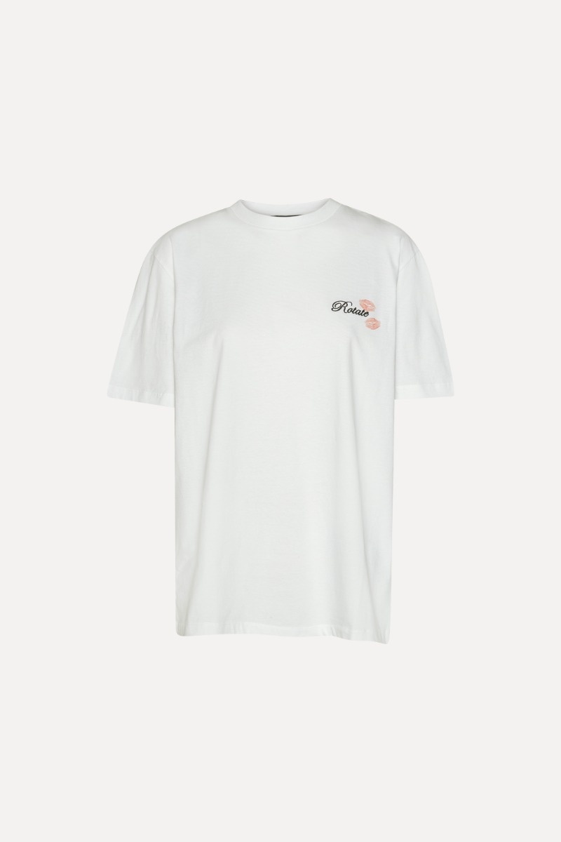 ROTATE Oversized t-shirt Bright white kiss