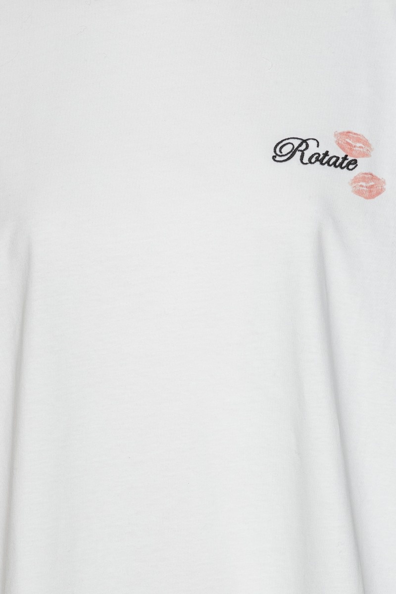 ROTATE Oversized t-shirt Bright white kiss