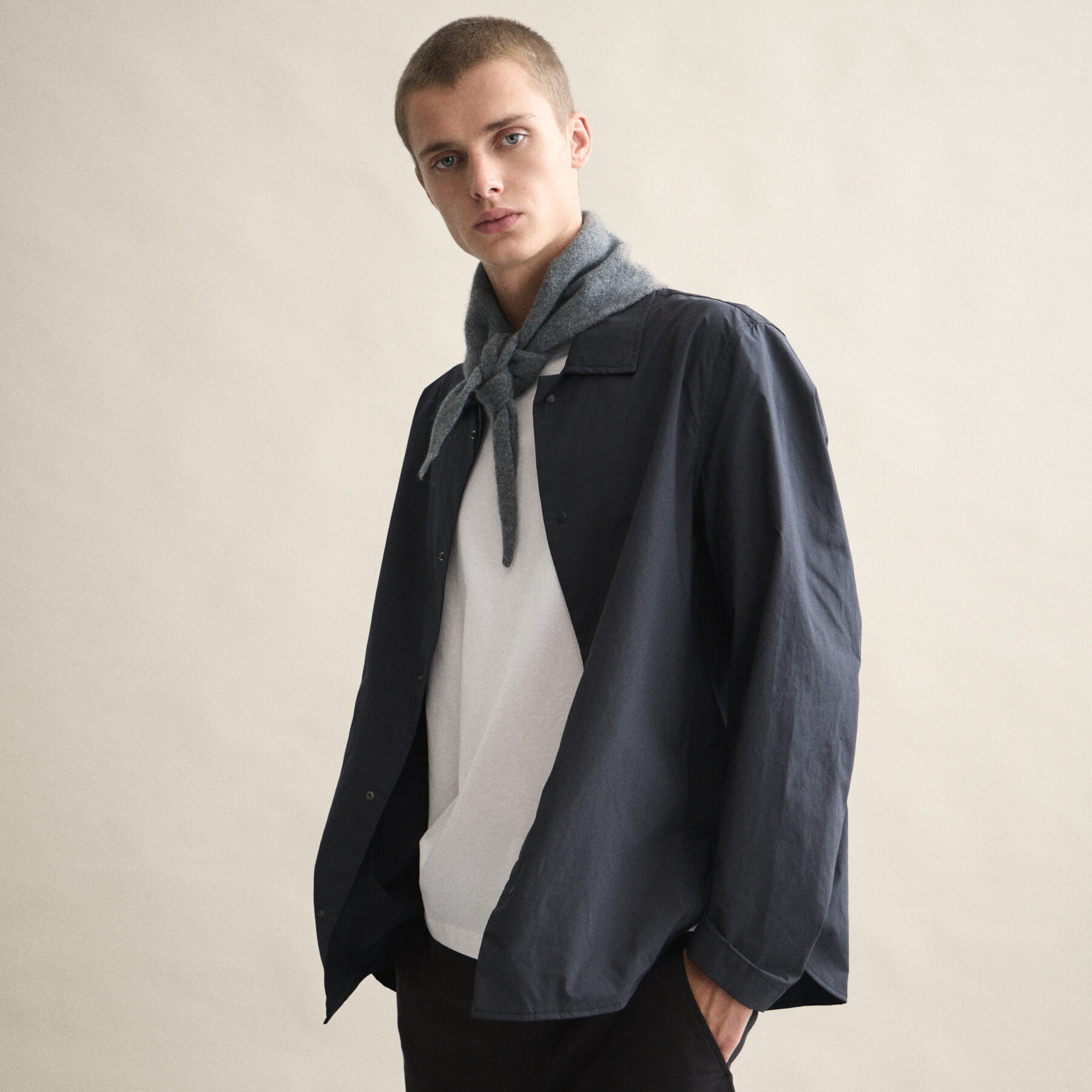 Le Bonnet Bandana sjaal Slate grey